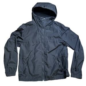 COACH RAIN PARKA JACKET RAINWEAR XL EXTRA LARGE BLACK PACKABLE VINTAGE